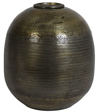 Light & Living Vase Lezay - Antik Bronze - Ø48cm - Rund - Metall - Blumenvase - Vase für Trockenblumen - Vasen decko
