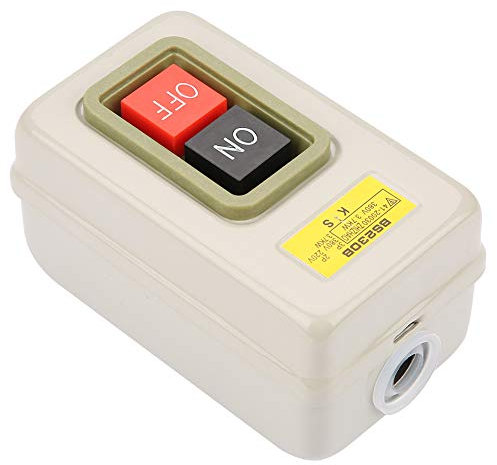 BORDSTRACT Interruttore a Pulsante 380V, BS230B AC 3.7kW 3P 3 Fasi Interruttori Elettrici On/off Autobloccanti Controllo 10a