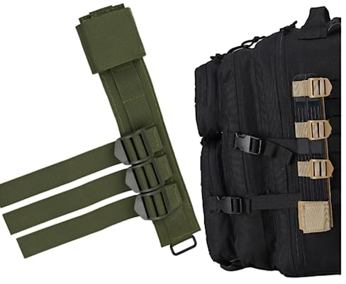 ACEXIER Taktisch Molle Messer Shealth Adapter Befestigung Adapter Pack Rucksack Cinch Fasten Strap PALS Camping Jagdzubehör (Green)