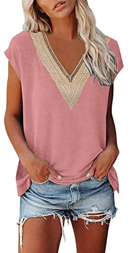 EODJXIO Vestitino Sexy Hot Gonna Vestiti Rosa Antico Cerimonia Rossi T Shirt T Shirt Donna Firmate Maniche Lunghe Canottiera Sottogiacca Donna Taglie Forti Shirt Donna Elegante