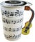 EYMPEU Music Coffee Mug with Lid and Guitar Handle,450ML Funny Mug for Coffee,Tea,Water,Gift for Music Lover/Teacher/Friend