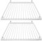 SPARES2GO Fridge Shelf compatible with Zanussi Refrigerator Freezer Adjustable White Plastic Coated Extendable (Pack of 2 Shelves, Large, 425mm - 670mm x 320mm)