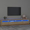 Entertainment Center Stand Unit Home Entertainment Center im Wohnzimmer Schlafzimmer TV-Schrank mit LED-Leuchten Sonoma-Eiche 240x35x40 cm Geeignet für Wohnzimmer Schlafzimmer