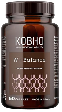 W-Balance Wechseljahre Kapseln – Hormonfrei & Vegan – 10 Synergische Wirkstoffe – Mit Traubensilberkerze, GABA, Pycnogenol & Resveratrol – Menopause Unterstützung – 60 Kapseln