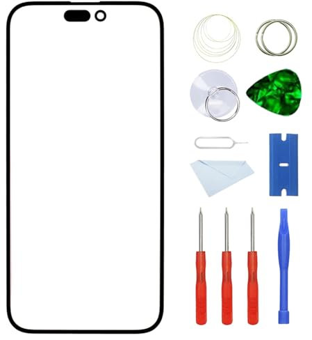 MovTEK Display Glas Reparatur Frontglas + OCA Kompatibel mit iPhone 14 Pro mit Werkzeug -6.1
