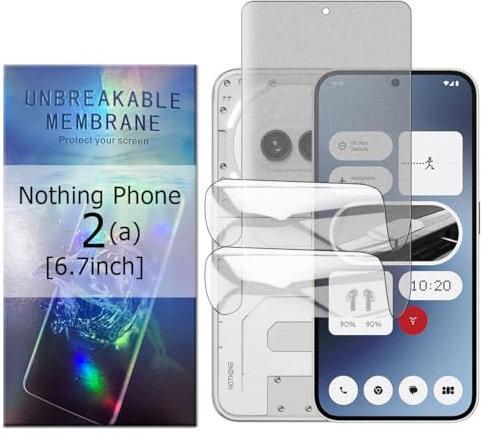 Glcrrpu 2 protectores de pantalla mate de TPU para Nothing Phone (2 A) [6,7 pulgadas], hidrogel antirreflectante, antideslumbrante, antihuellas dactilares, antiarañazos
