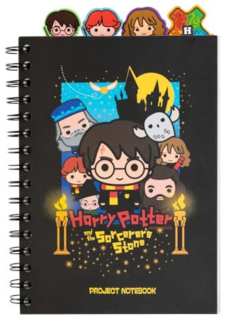 Grupo Erik: Taccuino A5 con Divisori Harry Potter | Quaderno appunti A5 con anelli e divisori - 4 Separatori personalizzati, copertina morbida e pagine puntinate, diviso in sezioni