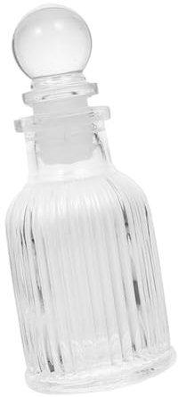 Cabilock Bottiglia Di Bitter Da Bar in Vetro Trasparente Goffrato Tappo Rimovibile Mini Bottiglia Di Bitter Per Uso Domestico e Cocktail Design Sigillato Per Mantenere Fresco