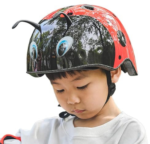 -Helm | Ladybug Shape Skate-Helm | Niedlicher Multisport-Helm, Skateboard-Sicherheitszubehör mit abnehmbarem Futter für Radfahren, Rollschuhlaufen, Roller