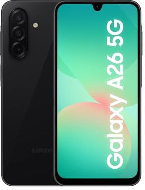 Samsung Galaxy A26 5G AI Smartphone ohne Vertrag, Simlockfreies AI Handy mit Android, 6 GB RAM, 128 GB Speicher, 50-MP-Kamera, Black, 2,5 Jahre Herstellergarantie [Exklusiv auf Amazon]