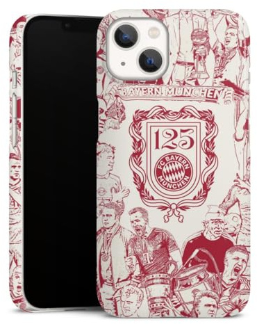 Premium Case kompatibel mit Apple iPhone 13 Smartphone Handyhülle Schutzhülle glänzend FCB 125 Jahre FC Bayern München Offizielles Lizenzprodukt