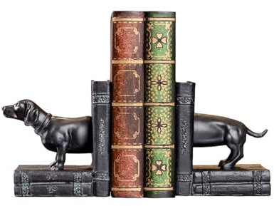 TSKIQQLQ Serre-livres décoratifs en forme de chien en résine - Pour livres lourds - Serre-livres pour étagères et décoration de bureau