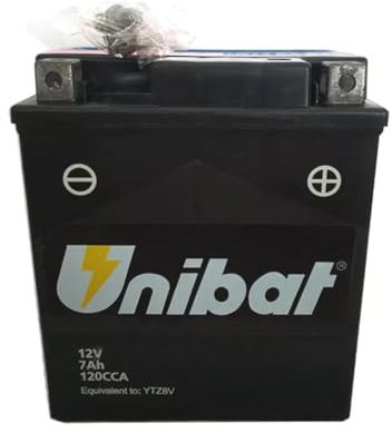 BATTERIA CTZ8V-BS YTZ8V UNIBAT PER YAMAHA YZF-R3 300 16- DA 12V 7AH