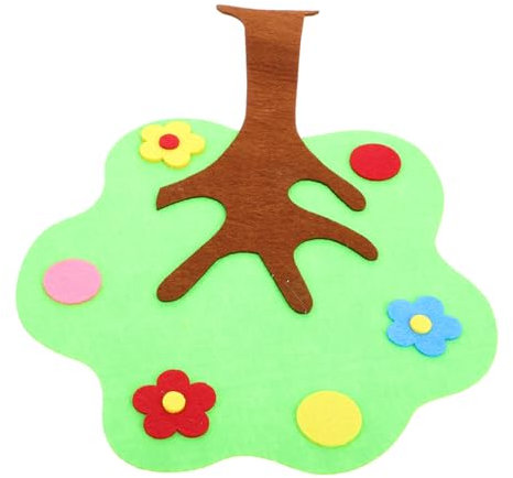 Yardwe Herbst-pinnwand-dekorationen Set Für Klassenzimmer Baumdekor Aus Vliesstoff Einfache Montage Natürliche Pflanzenbaum-aufkleber Für Kindergärten Und Grundschulen