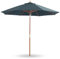 WBQYIPD Sombrilla de jardín de 270 cm for exteriores, toldo de poliéster con mástil de madera y 8 varillas for balcón, terraza, patio y piscina.(Green)