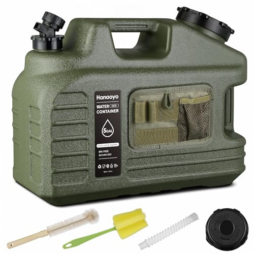 Hanaoyo Camping Water Jug with Spigot, BPA Free Water Container | Includes Tool Bag, Portable Water Tank, Emergency Storage, Hiking & Picnic Use, Home Use