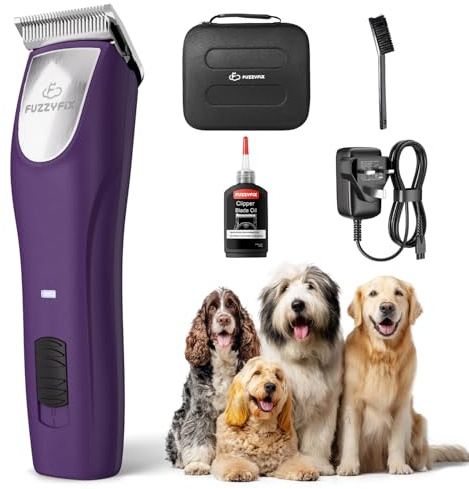 FuzzyFix Kabelloses Schermaschine Pferd,2 Geschwindigkeits Ergonomisches Design Leise Schermaschine für Pferde A5 Klinge für Dickes und Verfilztes Haar geeignet für Dicke Pferdhaare