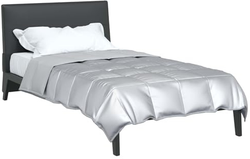 vidaXL Ganzjahresbettdecke 140 x 220 cm 300 g/m² Silber