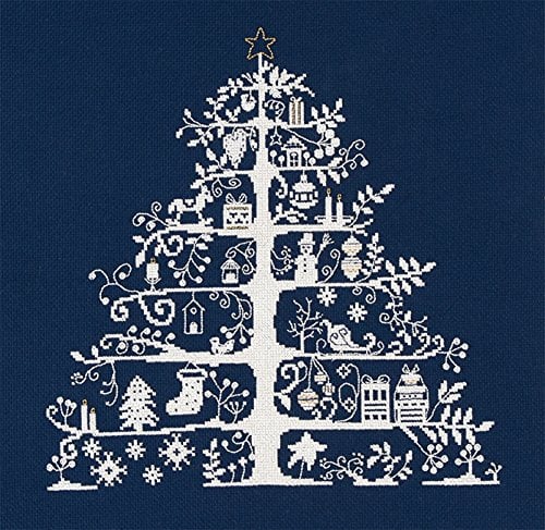 DMC Cross Stitch Kit - Christmas Tree Blue JPBK557N