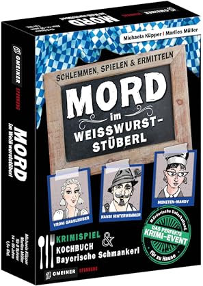 Gmeiner Verlag 581611 Mord Im WeißwursTSTüberl Kartenspiel: schlemmen, spielen & ermitteln (Krimispiele im GMEINER-Verlag), White