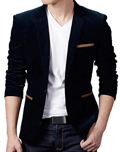 DEELIN Hommes Automne Hiver Casual Mode en Velours Côtelé Slim Fit À Manches Longues Costume Veste Manteau d'affaires Casual Blazer