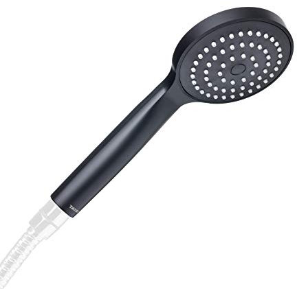 TATAY Alcachofa Ducha Verona, 10 cm de Diámetro, de ABS, 1 posición, Sistema de Ahorro de Agua y Antical, Fácil Limpieza, Negro