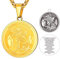 FaithHeart Saint Michael Serie, 18K vergoldet Halskette mit Taufkettchen Gottes Segen - Taufkette mit Erzengel Anhänger