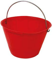 SECCHIO PER MURATORE IN PVC ROSSO Misura 36 cm.