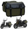 ulofpc Motorrad-Satteltasche Leder- und Segeltuchnähte Mountainbike-Umhängetasche Fahrradtasche Motorrad-Fahrradausrüstung Motorrad-Hecktasche (Militärgrün)