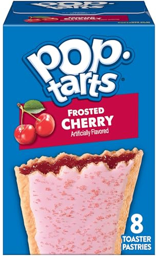 Pop-Tarts Toaster-Gebäck, Frühstücksspeisen, gebacken in den USA, Milchkirsche, 383 ml Box (8 Toaster-Gebäck)