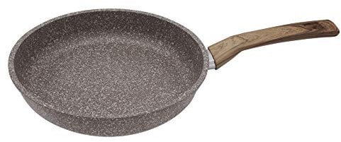 Steuber STONEWOOD Bratpfanne Ø 24 cm für öl- und fettfreies Braten, für alle Herdarten, robuste GREBLON Antihaftbeschichtung, Induktionspfanne