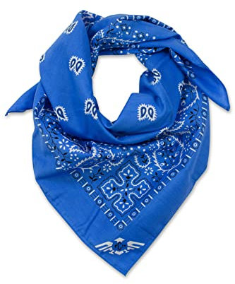 fashionchimp XXL Nicki-Halstuch aus 100% Baumwolle, 70x70 cm, Unisex Bandana, Halstuch, extra groß (Paisley-Hellblau)