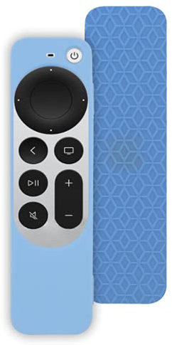 All-Inclusive-Silikonhülle für Apple TV 4K Fernbedienung 2021,Schutzhülle aus Silikon Leicht [Anti Rutsch] Stoßfester Hauthalter für die Neue Apple TV 4K Siri Fernbedienung (Himmelblau)