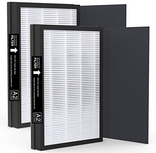 Confezione da 2 filtri di ricambio HEPA A2 H13, compatibili con purificatore d'aria Filtrete 3M A2 FAP-C02-A2, FAP-C03-A2, FAP-T03-A2, FAP-SC02L, parte n. 1150101, dimensione filtro A2