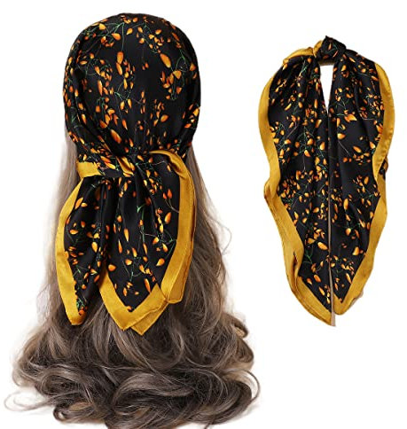 FAIRYGATE Seide Schal Damen Halstücher Seidentuch Schals Halstuch Seidenschal Scarf Bandana Taschentuch Handgelenk Kopftücher 26021