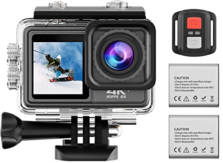 Andoer Action Cam 4K 24MP 2.0 Inch Screen Underwater Camera WiFi 40M 170° Wide Angle with Macro Lens Remote Control for Outdoor Sports