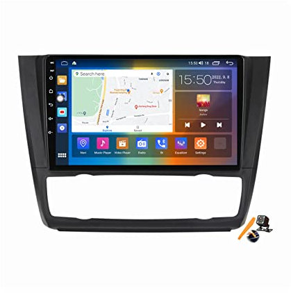 Android 11.0 Coche Estéreo 2 Din Radio para B-MW Series 1 E81 E82 E87 E88 2004-2012 GPS Sat Nav 9'' Pantalla Táctil Vídeo Multimedia Reproductor FM BT Receptor con 4G 5G WiFi Carplay,A,M100S