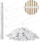 Photect Befestigung Set Wetterfeste Befestigungsclips für PVC Sichtschutz 100 Sichtschutzmatte Befestigung Clips mit 100 Befestigung PVC Plättchen Draht Kabelbinder für Garten Rasen(Weiß)