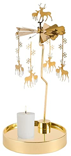 ulapithi Kerzenhalter, Rotary Teelicht Kerze Windlicht Candle Teelichthalter Drehender Kerzenhalter Rotierendes Kerzenständer-Set Für Kerzenliebhaber Kerzenkarussell Für Romantische