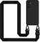 Tawarror Crossbody Case for Samsung Galaxy A54 5G, Silicone Protective Phone Case with Adjustable Necklace Lanyard Shockproof Mobile Phone Cover, Black