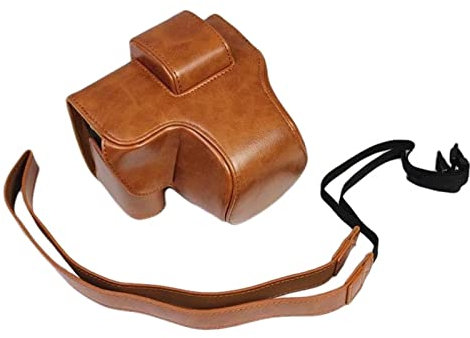 Accessories PU Lederkamera Ganzkörperbeutel mit Riemen for Fujifilm x-s10 (15-5 5mm Objektiv) (schwarz) (braun) (Kaffee) (Color : Brown)