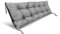 KingGarden Gartenliegenkissen Kissen für einen Gartenstuhl Sonnenliege Auflage Liegenauflage 180x50cm Wasserdichtes Codura-PVC Grau