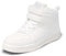 LUCKY STEP Damen-High-Top-Sneaker Basketball-Stiefeletten Turnschuhe mit Klettverschluss - lässige Kunstleder-Sneaker (Weiß, 6US-36EU-3UK)