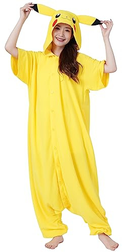 SAZAC Kigurumi - Pokemon - Pikachu - Sommer Onesie Jumpsuit Halloween Kostüm