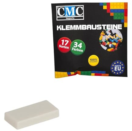100 x Klemmbausteine Fliesen Tiles Bausteine 1x2 Noppen Kompatibel 34 Farben freie Farbenwahl (713 - Weiß)