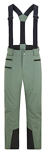 Ziener Herren TRONADOR Ski-Hose/Schnee-Hose | wasserdicht, Träger, PFC frei, Green mud, 54