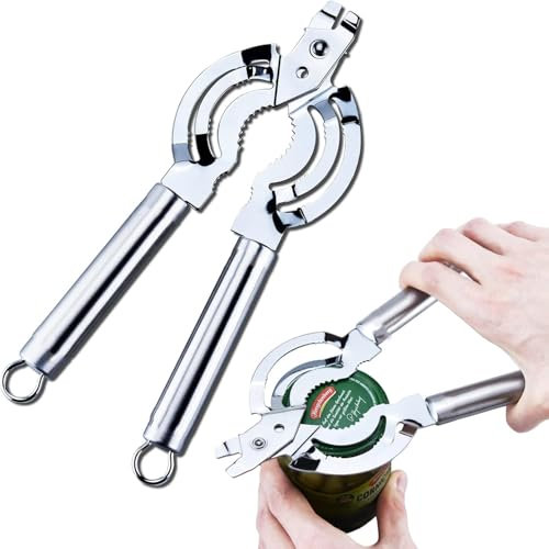 XiXiYang Jar Opener Bottle Opener and Ring Pull Can Opener for Weak Hands Arthritis Hands Manual Smooth Edge Multi Function Opener Beer Bottle Heavy Duty Can Openers for Elderly and Children, Seniors