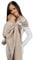 LENNYLAMB Mein erster Ringsling zum Tragen von Babys, gewebt im Tannenzapfenmuster, 100% Baumwolle, Schulter ohne Falten - KLEINE TANNEN BABY CAFFE LATTE - Standardlänge 1,8 m.