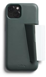 Bellroy Phone Case – 3 Card für iPhone 15 Plus (Leder-iPhone-Hülle, Handy-Geldbörse) - Everglade