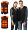 Heated Jackets for Men USB, Heated Gilet Electric, Heated Body Warmer Mens Womens, Heat Vest Washable, Heated Clothing with 3 Levels Heat Settings for Outdoor Skiing Camping Hiking Unisex (Black, M)